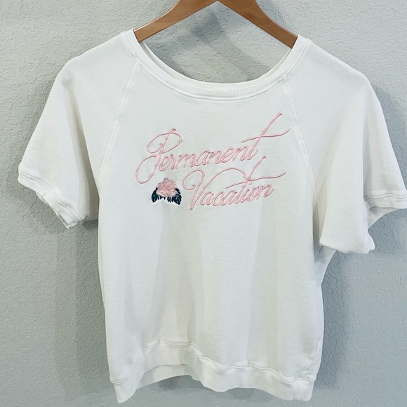 ban.do "Permanent Vacation" Short Sleeve Sweatshirt - Medium - Picture 2 of 6